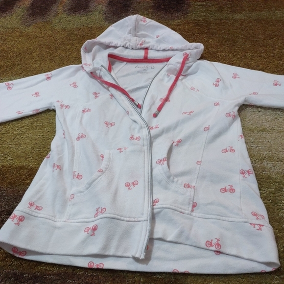 Coral Bay Ladies Zip Up Petite Hoodie White - Picture 6 of 14